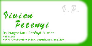 vivien petenyi business card
