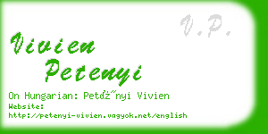 vivien petenyi business card